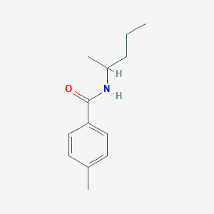 molecular formula C13H19NO B291345 4-methyl-N-(pentan-2-yl)benzamide 