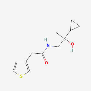 molecular formula C12H17NO2S B2913451 N-(2-cyclopropyl-2-hydroxypropyl)-2-(thiophen-3-yl)acetamide CAS No. 1795493-60-5