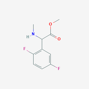 molecular formula C10H11F2NO2 B2913458 Methyl (2,5-difluorophenyl)(methylamino)acetate CAS No. 1218664-42-6