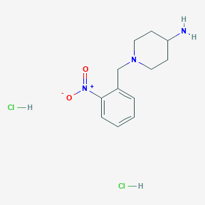 molecular formula C12H19Cl2N3O2 B2913466 1-(2-Nitrobenzyl)piperidin-4-amine dihydrochloride CAS No. 1286273-50-4