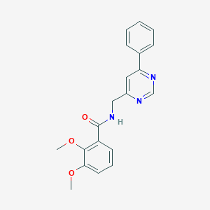 molecular formula C20H19N3O3 B2913467 2,3-dimethoxy-N-((6-phenylpyrimidin-4-yl)methyl)benzamide CAS No. 2319892-63-0