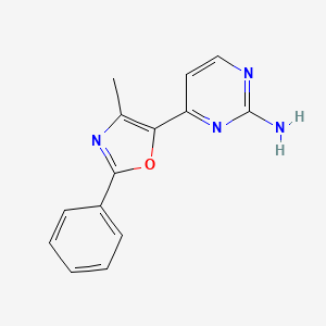 4-(4-Methyl-2-phenyl-1,3-oxazol-5-yl)pyrimidin-2-amine