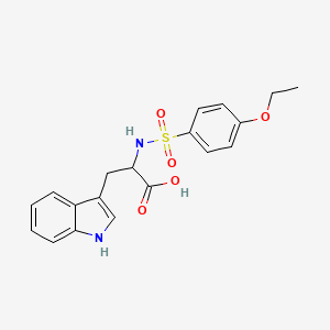 molecular formula C19H20N2O5S B2913483 2-[(4-乙氧基苯基)磺酰胺基]-3-(1H-吲哚-3-基)丙酸 CAS No. 1396966-62-3