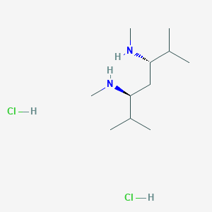 (3S,5S)-3-N,5-N,2,6-Tetramethylheptane-3,5-diamine;dihydrochloride