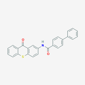 molecular formula C26H17NO2S B291349 N-(9-oxo-9H-thioxanthen-2-yl)[1,1'-biphenyl]-4-carboxamide 