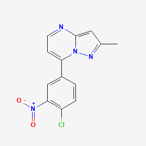 molecular formula C13H9ClN4O2 B2913498 7-(4-氯-3-硝基苯基)-2-甲基吡唑并[1,5-a]嘧啶 CAS No. 478249-07-9
