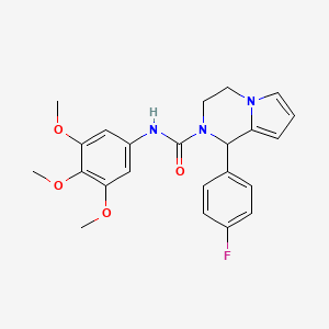 molecular formula C23H24FN3O4 B2913503 1-(4-氟苯基)-N-(3,4,5-三甲氧基苯基)-3,4-二氢吡咯并[1,2-a]吡嗪-2(1H)-甲酰胺 CAS No. 900012-53-5