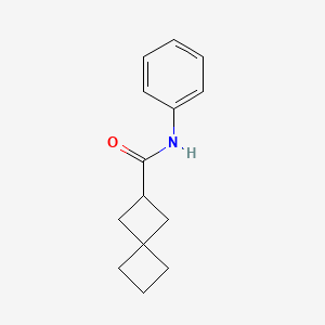 molecular formula C14H17NO B2913504 N-Phenylspiro[3.3]heptane-2-carboxamide CAS No. 2150535-93-4