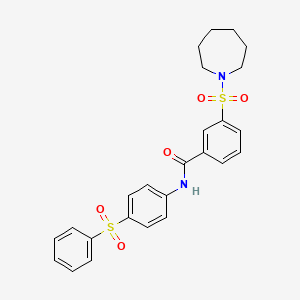 3-(azepan-1-ylsulfonyl)-N-(4-(phenylsulfonyl)phenyl)benzamide