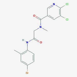 molecular formula C16H14BrCl2N3O2 B2913509 N-(4-bromo-2-methylphenyl)-2-[1-(5,6-dichloropyridin-3-yl)-N-methylformamido]acetamide CAS No. 930542-99-7