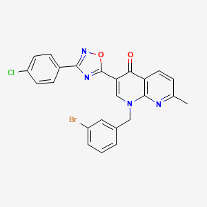 1-(3-bromobenzyl)-3-(3-(4-chlorophenyl)-1,2,4-oxadiazol-5-yl)-7-methyl-1,8-naphthyridin-4(1H)-one