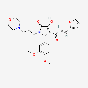 (E)-5-(4-ethoxy-3-methoxyphenyl)-4-(3-(furan-2-yl)acryloyl)-3-hydroxy-1-(3-morpholinopropyl)-1H-pyrrol-2(5H)-one