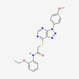 molecular formula C21H20N6O3S B2913524 N-(2-ethoxyphenyl)-2-((3-(4-methoxyphenyl)-3H-[1,2,3]triazolo[4,5-d]pyrimidin-7-yl)thio)acetamide CAS No. 863500-42-9