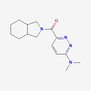 molecular formula C15H22N4O B2913528 N,N-二甲基-6-(八氢-1H-异吲哚-2-羰基)吡嗪-3-胺 CAS No. 2097896-20-1