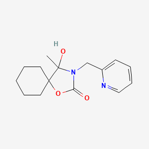 molecular formula C15H20N2O3 B2913530 4-Hydroxy-4-methyl-3-(2-pyridylmethyl)-1-oxa-3-azaspiro[4.5]decan-2-one CAS No. 328283-10-9