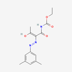 molecular formula C15H19N3O4 B2913532 ethyl N-{2-[2-(3,5-dimethylphenyl)hydrazono]-3-oxobutanoyl}carbamate CAS No. 478042-72-7