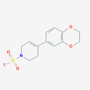 molecular formula C13H14FNO4S B2913538 4-(2,3-Dihydro-1,4-benzodioxin-6-yl)-3,6-dihydro-2H-pyridine-1-sulfonyl fluoride CAS No. 2411300-58-6