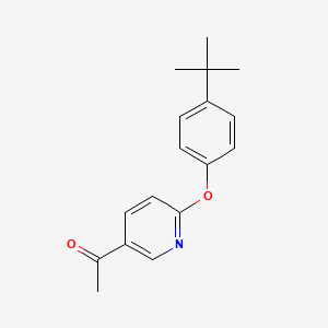 molecular formula C17H19NO2 B2913544 5-Acetyl-2-(4-(t-butylphenoxy) pyridine CAS No. 1546175-36-3