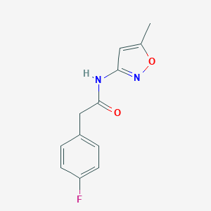 molecular formula C12H11FN2O2 B291355 2-(4-fluorophenyl)-N-(5-methyl-1,2-oxazol-3-yl)acetamide 