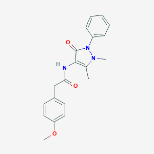 molecular formula C20H21N3O3 B291356 N-(1,5-dimethyl-3-oxo-2-phenyl-2,3-dihydro-1H-pyrazol-4-yl)-2-(4-methoxyphenyl)acetamide 