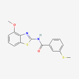 molecular formula C16H14N2O2S2 B2913560 N-(4-methoxybenzo[d]thiazol-2-yl)-3-(methylthio)benzamide CAS No. 896354-81-7
