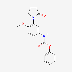 molecular formula C18H18N2O4 B2913568 phenyl N-[4-methoxy-3-(2-oxopyrrolidin-1-yl)phenyl]carbamate CAS No. 941934-52-7