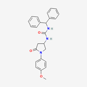 molecular formula C25H25N3O3 B2913569 1-Benzhydryl-3-(1-(4-methoxyphenyl)-5-oxopyrrolidin-3-yl)urea CAS No. 894028-50-3