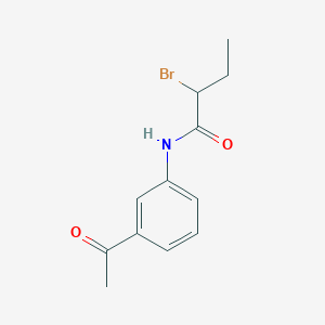 molecular formula C12H14BrNO2 B2913570 N-(3-乙酰基苯基)-2-溴丁酰胺 CAS No. 905811-00-9