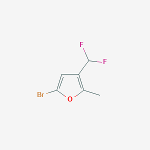 molecular formula C6H5BrF2O B2913586 5-Bromo-3-(difluoromethyl)-2-methylfuran CAS No. 2248275-08-1