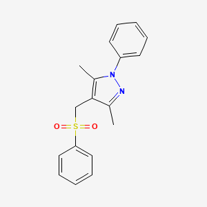 3,5-dimethyl-1-phenyl-4-[(phenylsulfonyl)methyl]-1H-pyrazole