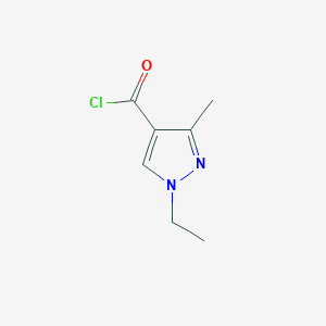 molecular formula C7H9ClN2O B2913598 1-乙基-3-甲基-1H-吡唑-4-甲酰氯 CAS No. 1171573-50-4