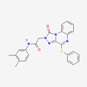 N-(3,4-dimethylphenyl)-2-(1-oxo-4-(phenylthio)-[1,2,4]triazolo[4,3-a]quinoxalin-2(1H)-yl)acetamide