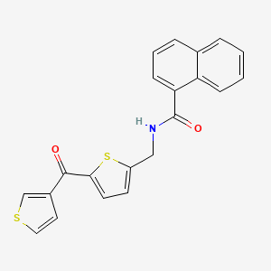 N-((5-(thiophene-3-carbonyl)thiophen-2-yl)methyl)-1-naphthamide