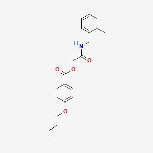 molecular formula C21H25NO4 B2913610 {[（2-甲基苯基）甲基]氨基甲酰基}甲基 4-丁氧基苯甲酸酯 CAS No. 1794915-97-1