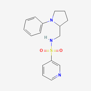molecular formula C16H19N3O2S B2913614 N-((1-phenylpyrrolidin-2-yl)methyl)pyridine-3-sulfonamide CAS No. 1797281-10-7