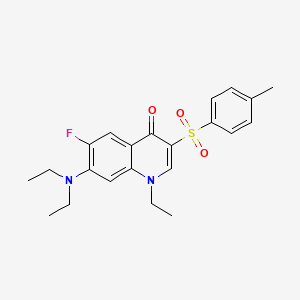 molecular formula C22H25FN2O3S B2913616 7-(diethylamino)-1-ethyl-6-fluoro-3-tosylquinolin-4(1H)-one CAS No. 892762-65-1