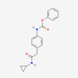 molecular formula C18H18N2O3 B2913619 Phenyl (4-(2-(cyclopropylamino)-2-oxoethyl)phenyl)carbamate CAS No. 1207024-02-9
