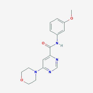 molecular formula C16H18N4O3 B2913626 N-(3-methoxyphenyl)-6-morpholinopyrimidine-4-carboxamide CAS No. 1901044-41-4