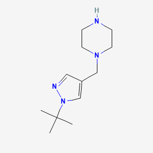 molecular formula C12H22N4 B2913629 1-[(1-tert-butyl-1H-pyrazol-4-yl)methyl]piperazine CAS No. 1306603-92-8