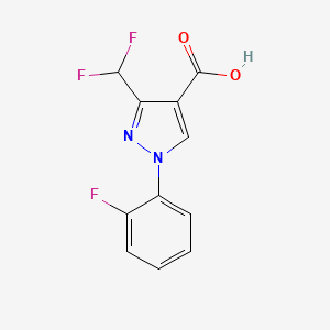 molecular formula C11H7F3N2O2 B2913636 3-(Difluoromethyl)-1-(2-fluorophenyl)pyrazole-4-carboxylic acid CAS No. 2248414-90-4