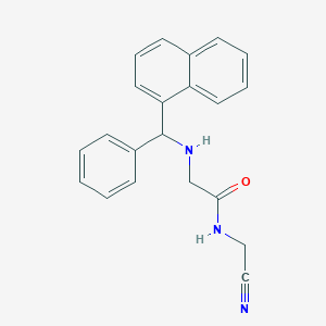 molecular formula C21H19N3O B2913637 N-(Cyanomethyl)-2-[[naphthalen-1-yl(phenyl)methyl]amino]acetamide CAS No. 1436023-32-3