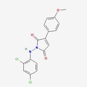 molecular formula C17H12Cl2N2O3 B2913647 1-(2,4-Dichloroanilino)-3-(4-methoxyphenyl)pyrrole-2,5-dione CAS No. 271254-73-0