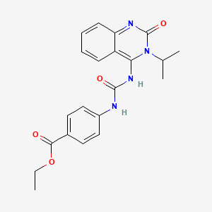molecular formula C21H22N4O4 B2913659 Ethyl 4-[(2-oxo-3-propan-2-ylquinazolin-4-yl)carbamoylamino]benzoate CAS No. 899984-19-1