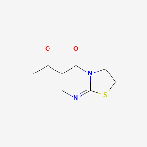 molecular formula C8H8N2O2S B2913665 6-乙酰基-2,3-二氢-5H-[1,3]噻唑并[3,2-a]嘧啶-5-酮 CAS No. 343375-23-5