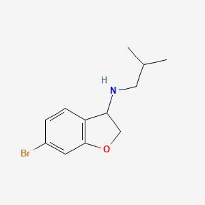 molecular formula C12H16BrNO B2913676 6-Bromo-N-(2-methylpropyl)-2,3-dihydro-1-benzofuran-3-amine CAS No. 1879536-13-6
