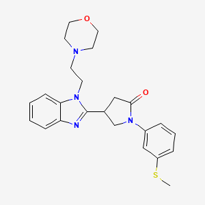 1-(3-(methylthio)phenyl)-4-(1-(2-morpholinoethyl)-1H-benzo[d]imidazol-2-yl)pyrrolidin-2-one