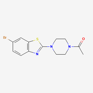 molecular formula C13H14BrN3OS B2913692 1-(4-(6-溴苯并[d]噻唑-2-基)哌嗪-1-基)乙酮 CAS No. 897472-96-7