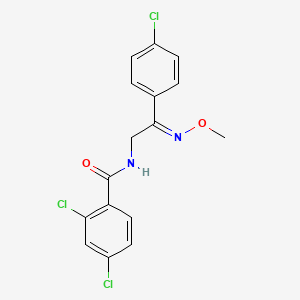 molecular formula C16H13Cl3N2O2 B2913707 2,4-dichloro-N-[2-(4-chlorophenyl)-2-(methoxyimino)ethyl]benzenecarboxamide CAS No. 343374-28-7