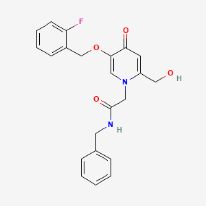 N-benzyl-2-(5-((2-fluorobenzyl)oxy)-2-(hydroxymethyl)-4-oxopyridin-1(4H)-yl)acetamide
