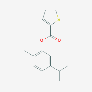 molecular formula C15H16O2S B291373 5-Isopropyl-2-methylphenyl 2-thiophenecarboxylate 